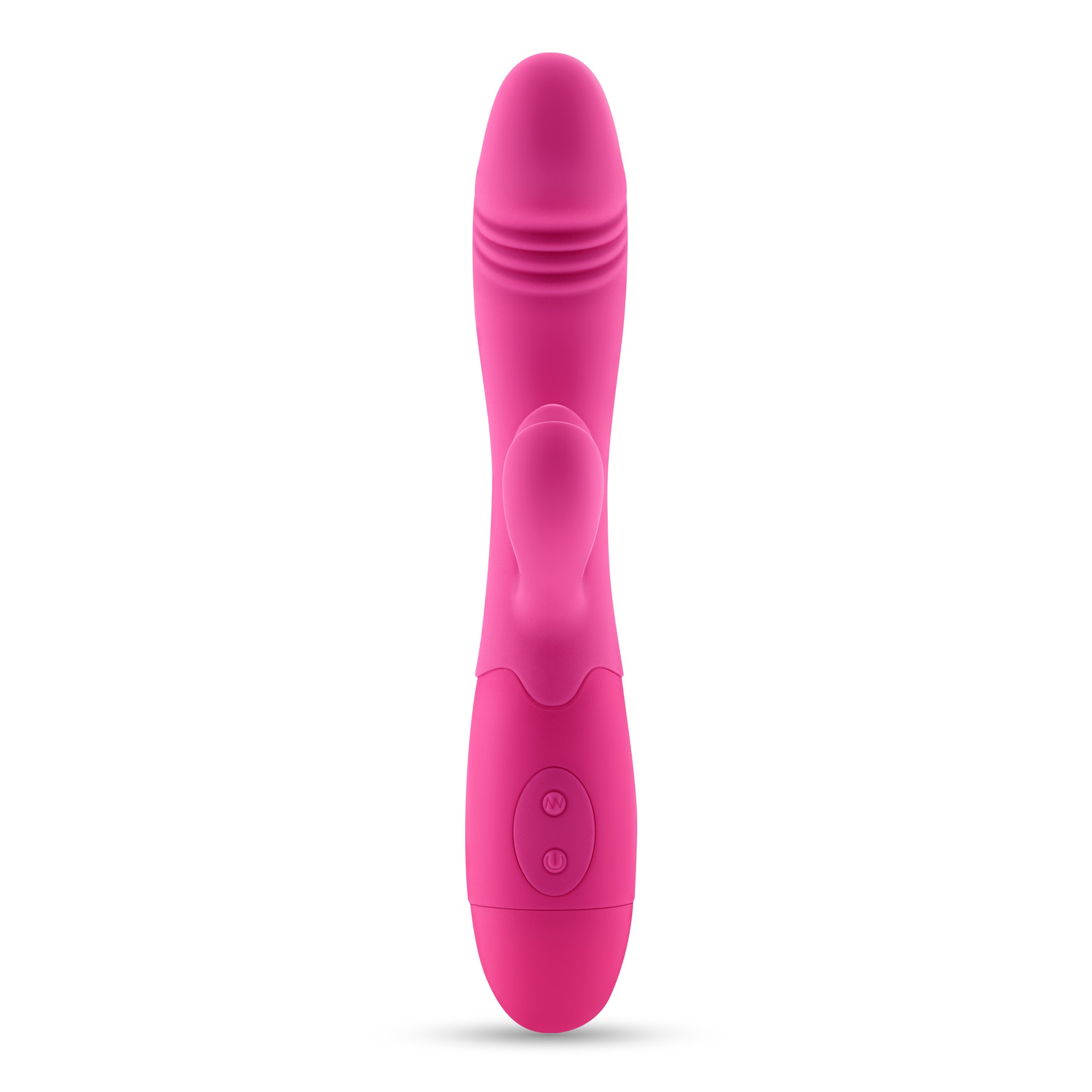 VIBRADOR RECARGABLE CON ESTIMULADOR DE CLÍTORIS BLOSSOMS ROSA FUERTE Y LUBRICANTE DE BASE AGUA INCLUIDO CRUSHIOUS