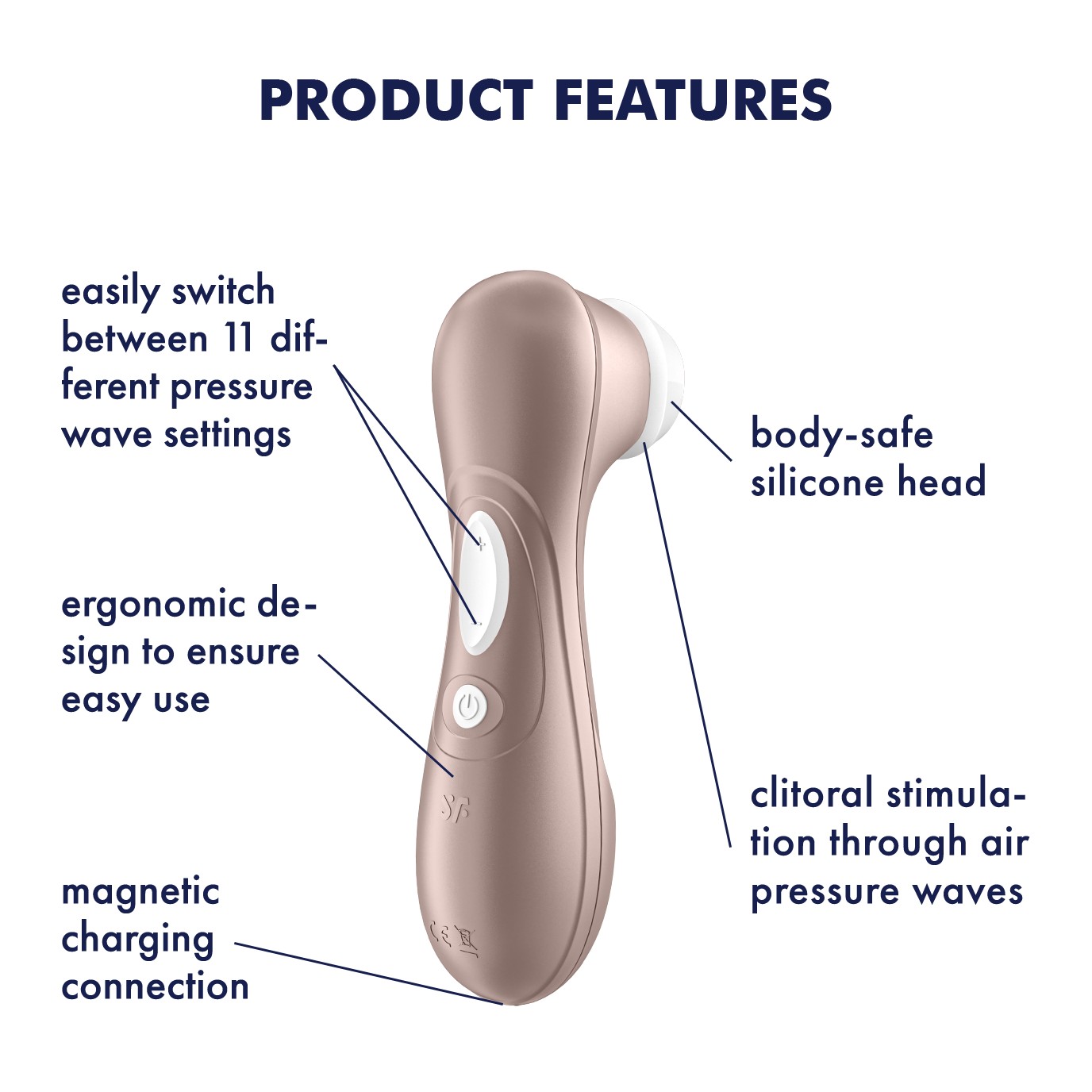 SATISFYER PRO 2 GENERATION 2 RECHARGEABLE CLITORAL STIMULATOR