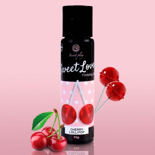 GEL LUBRICANTE CON SABOR A PIRULITO DE CEREZA SWEET LOVE SECRET PLAY 60ML