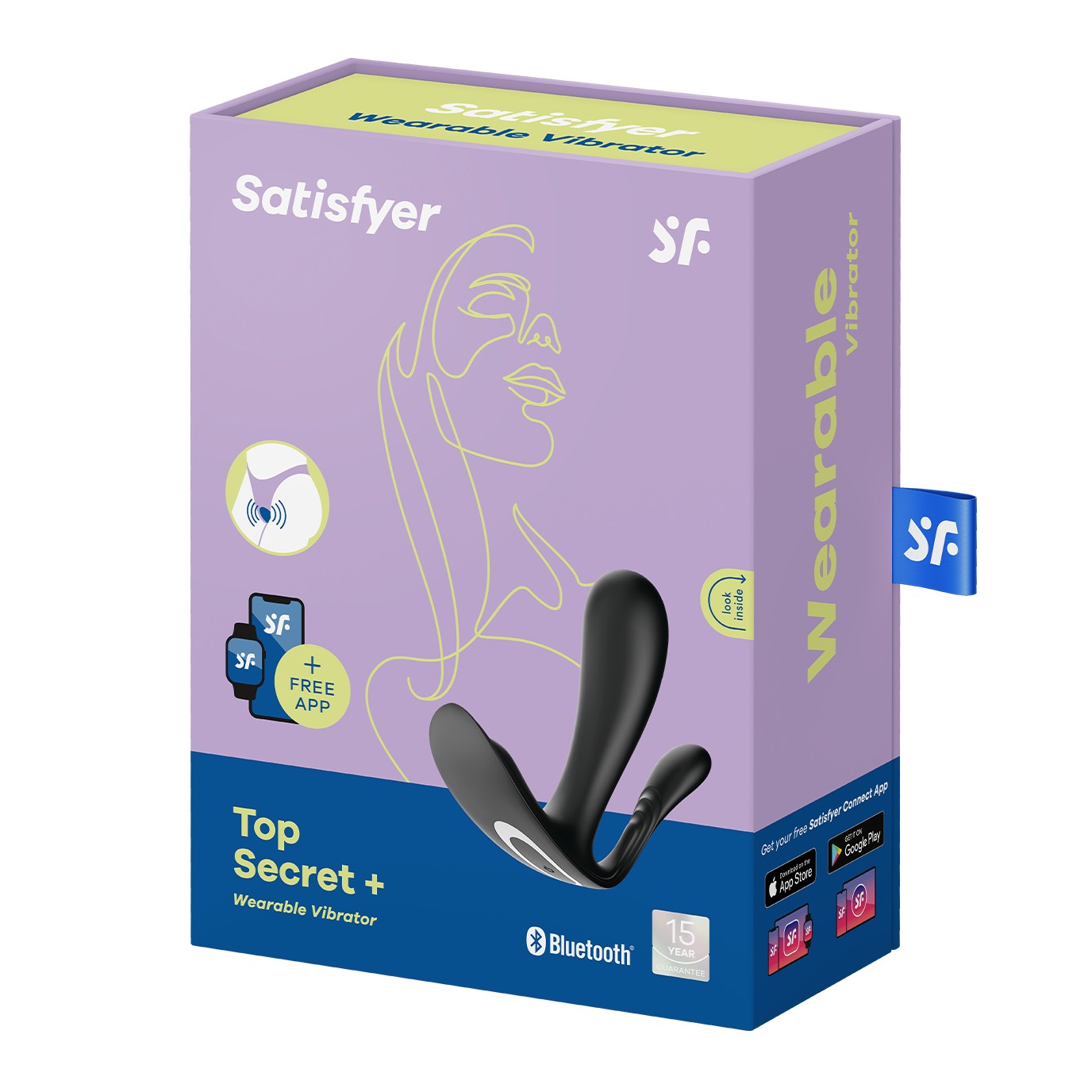 ESTIMULADOR DO PONTO-G E ANAL TOP SECRET + COM APP SATISFYER PRETO