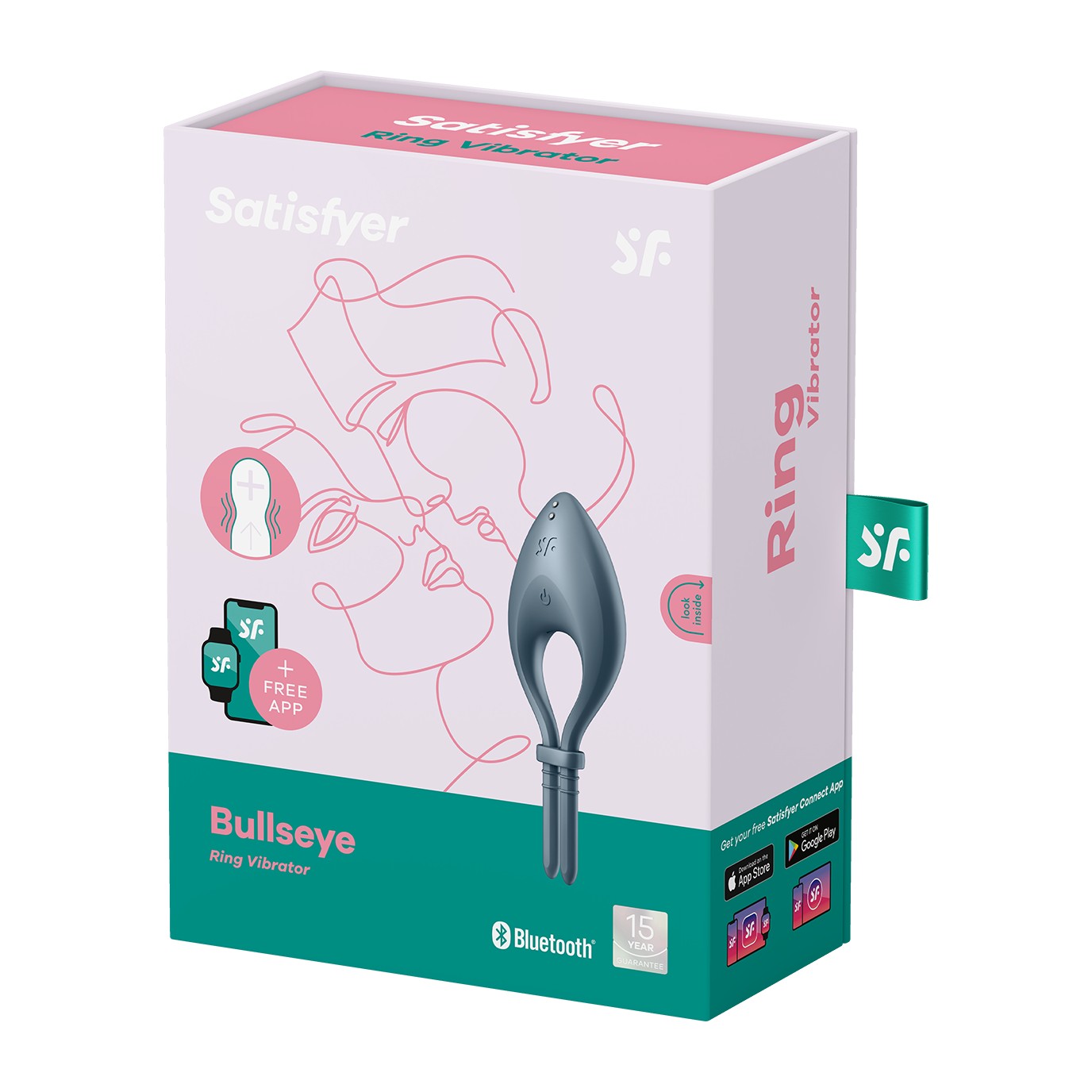 ANILLO VIBRATÓRIO BULLSEYE CON APP SATISFYER AZUL