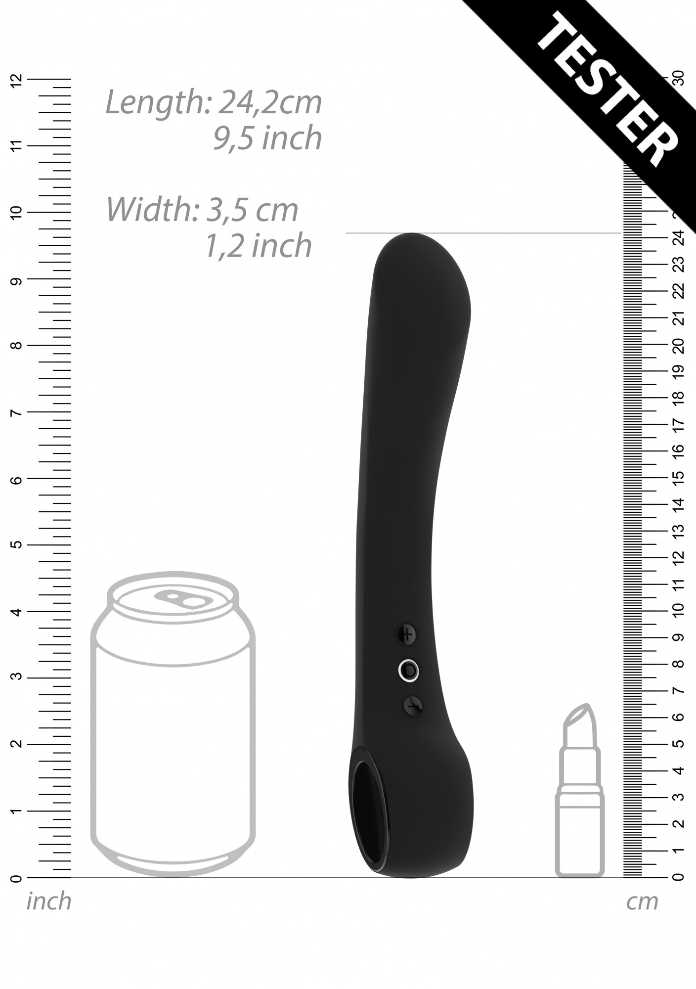 TESTER VIBRADOR OMBRA VIVE PRETO