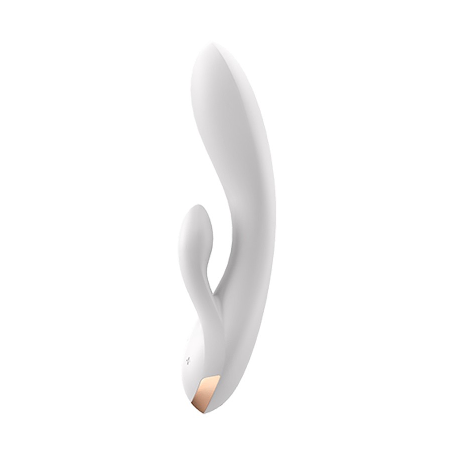 VIBRADOR DOUBLE FLEX CON APP SATISFYER BLANCO