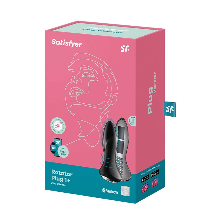 PLUG VIBRATÓRIO ROTATOR PLUG 1+ COM APP SATISFYER PRETO