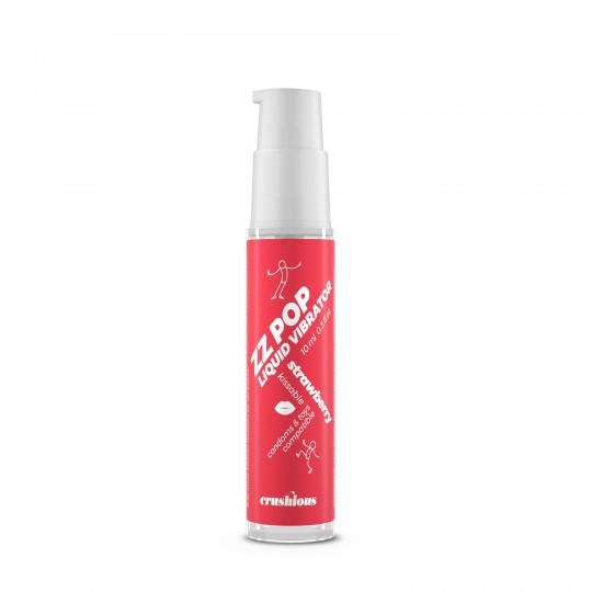 VIBRATORE LIQUIDO ZZ POP AROMATIZZATO ALLA FRAGOLA 10ML CRUSHIOUS