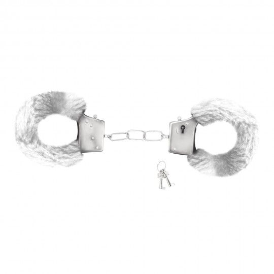 LOVE CUFFS FURRY HANDCUFFS CRUSHIOUS WHITE