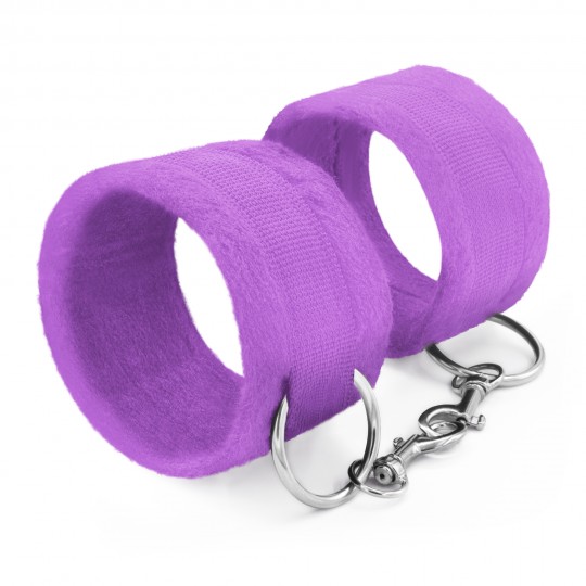 MENOTTES DE VELCRO TOUGH LOVE AVEC CHAINE DE 40CM SUPPLÉMENTAIRE CRUSHIOUS VIOLET