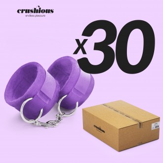 PACK DE 30 ALGEMAS DE VELCRO TOUGH LOVE COM CORRENTE DE 40CM EXTRA CRUSHIOUS ROXO