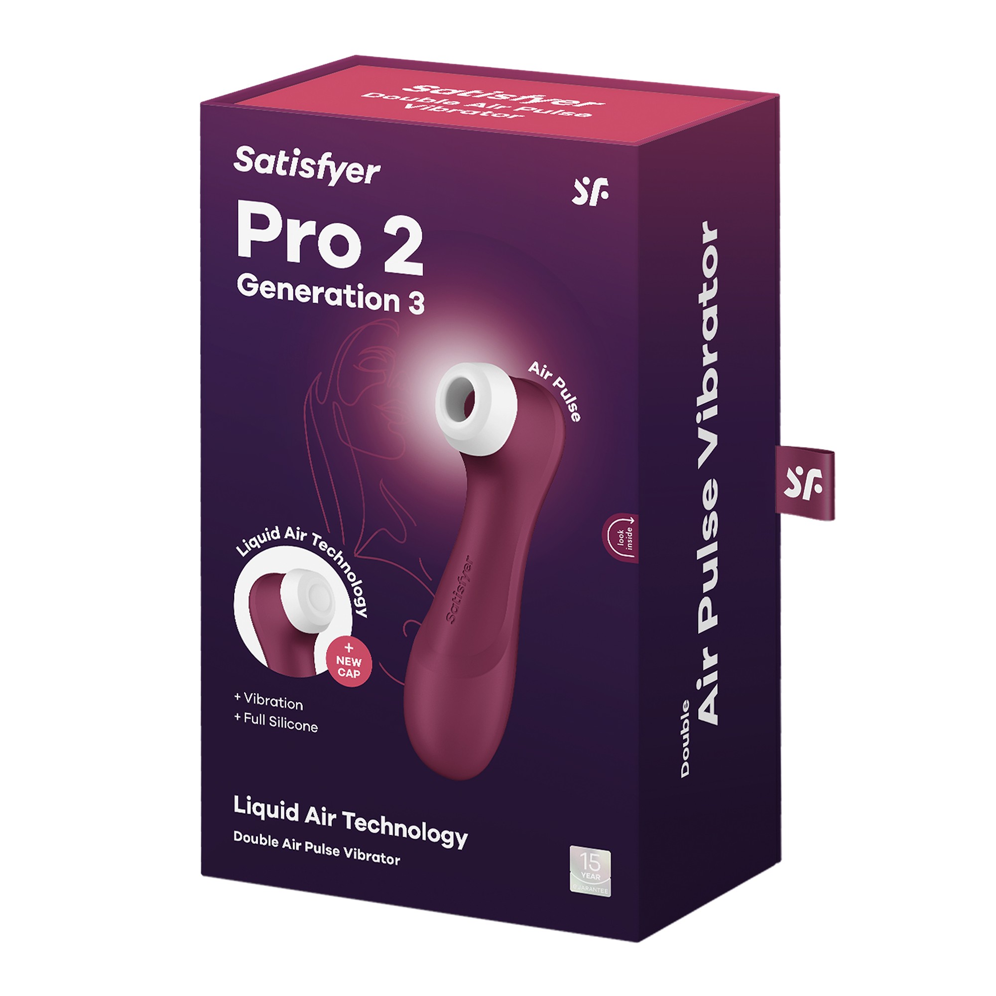 ESTIMULATEUR  PRO 2 GEN 3 SATISFYER VIN ROUGE