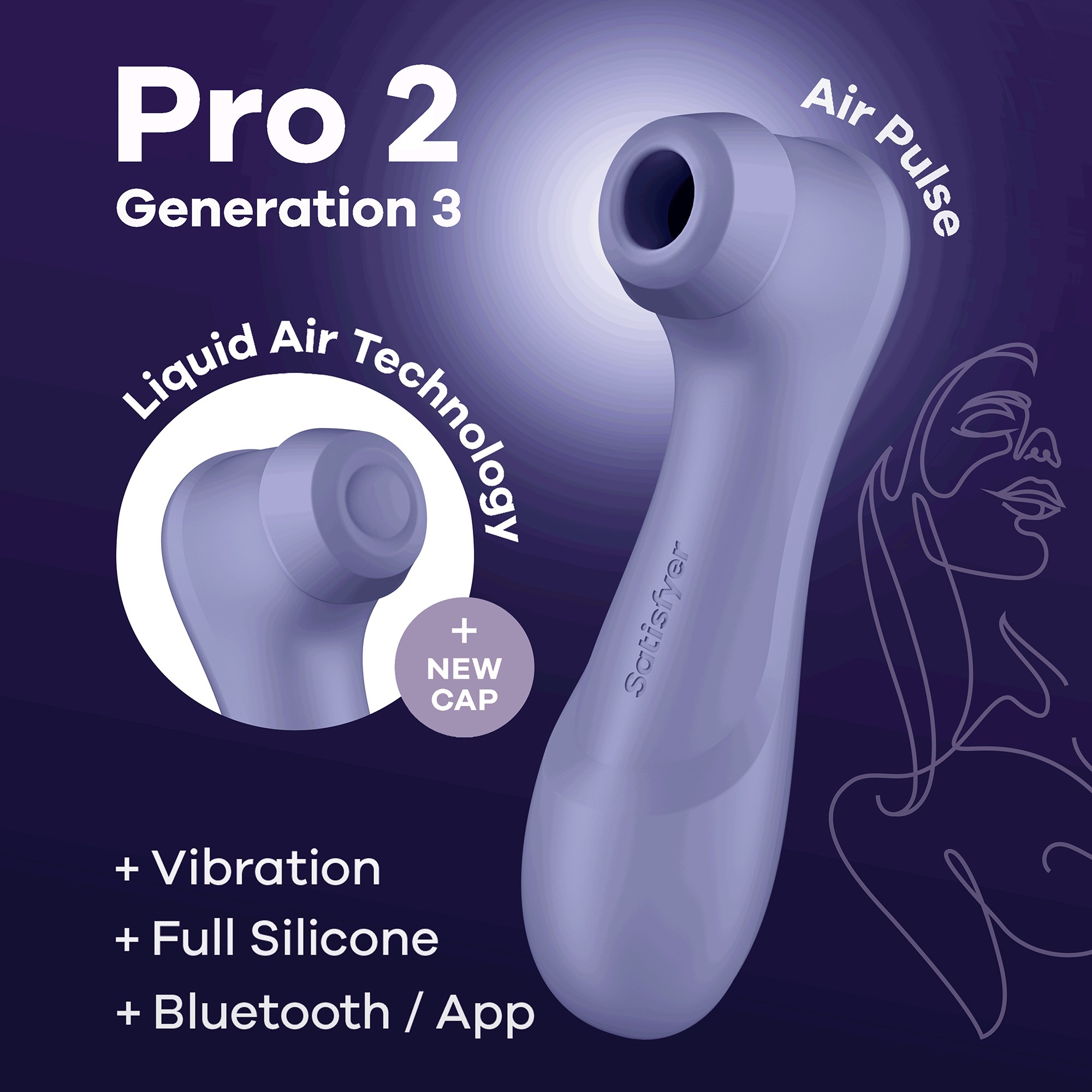 SATISFYER PRO 2 GEN 3 WITH CONNECT APP LILAC