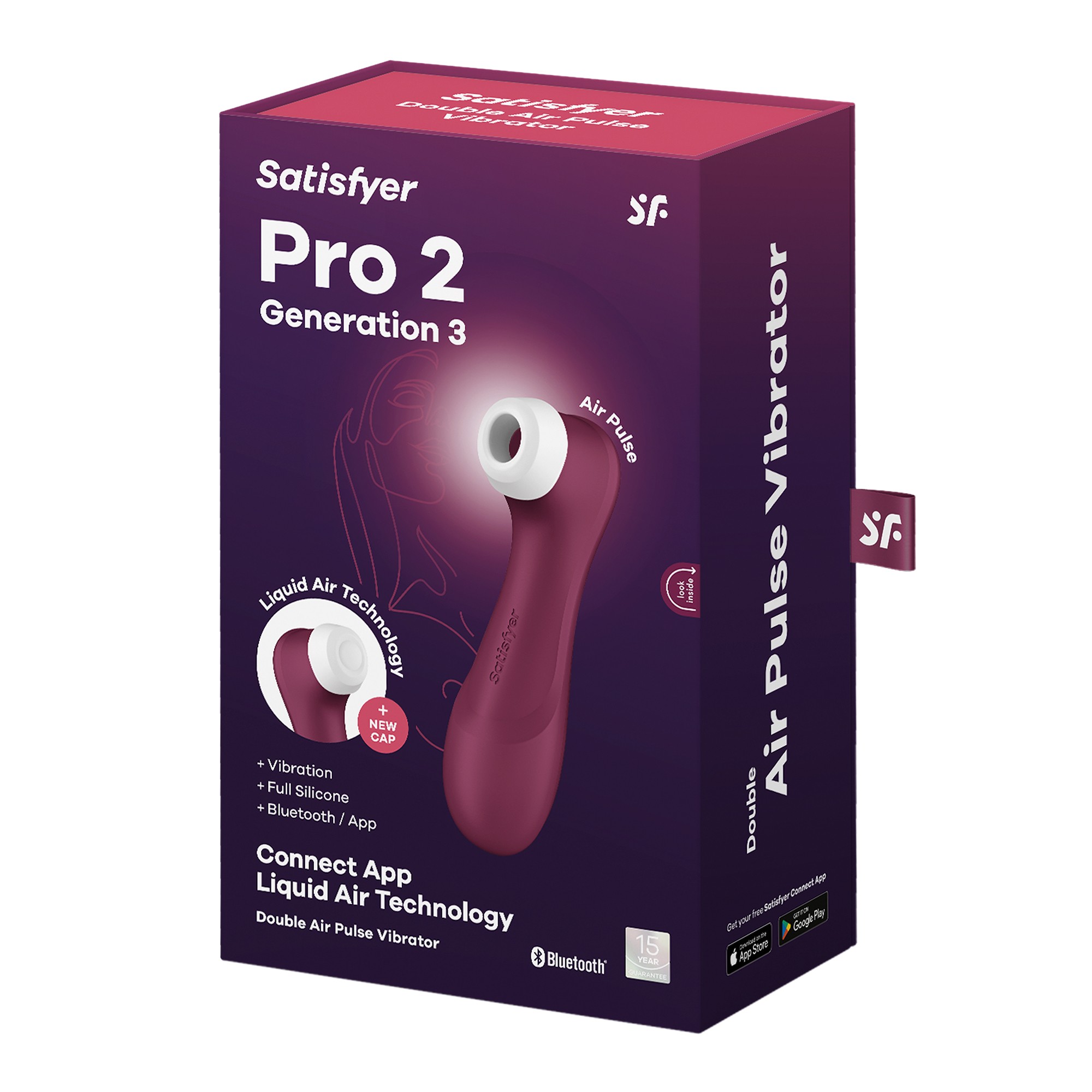 ESTIMULADOR PRO 2 GEN 3 SATISFYER CON CONNECT APP ROJO TINTO