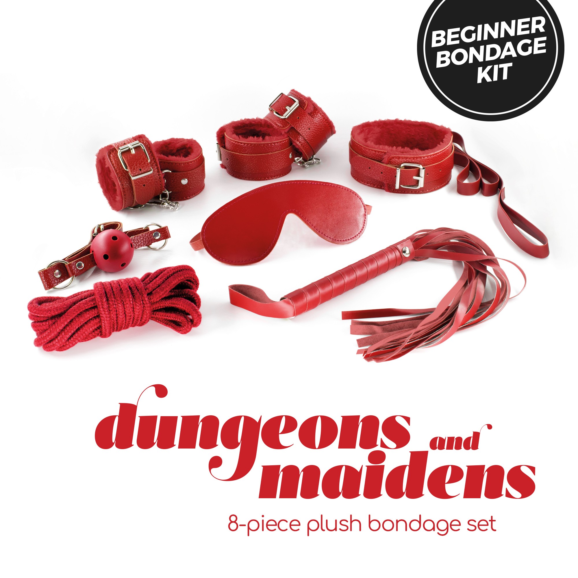 KIT BDSM DUNGEONS &amp; MAIDENS VERMELHO CRUSHIOUS