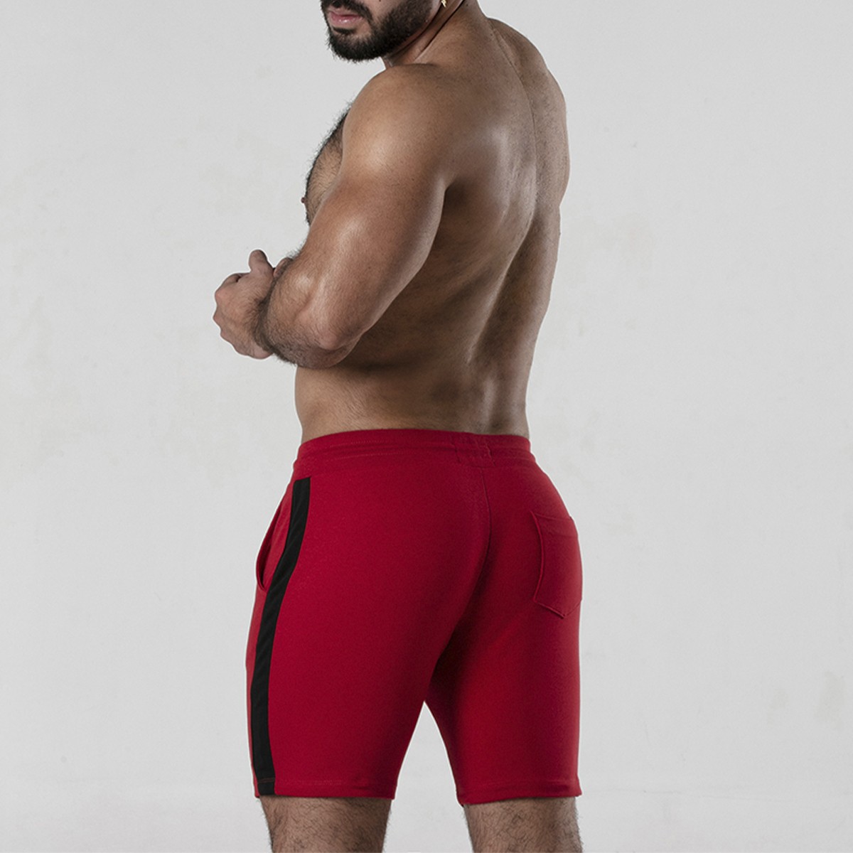 PANTALONI SIDE STRIP SHORT ROSSO LOCKER GEAR