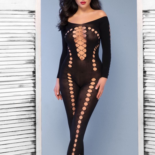 BODYSTOCKING CR-4646 NERO CHILIROSE