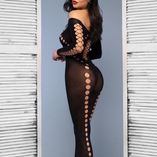 BODYSTOCKING CR-4646 NERO CHILIROSE