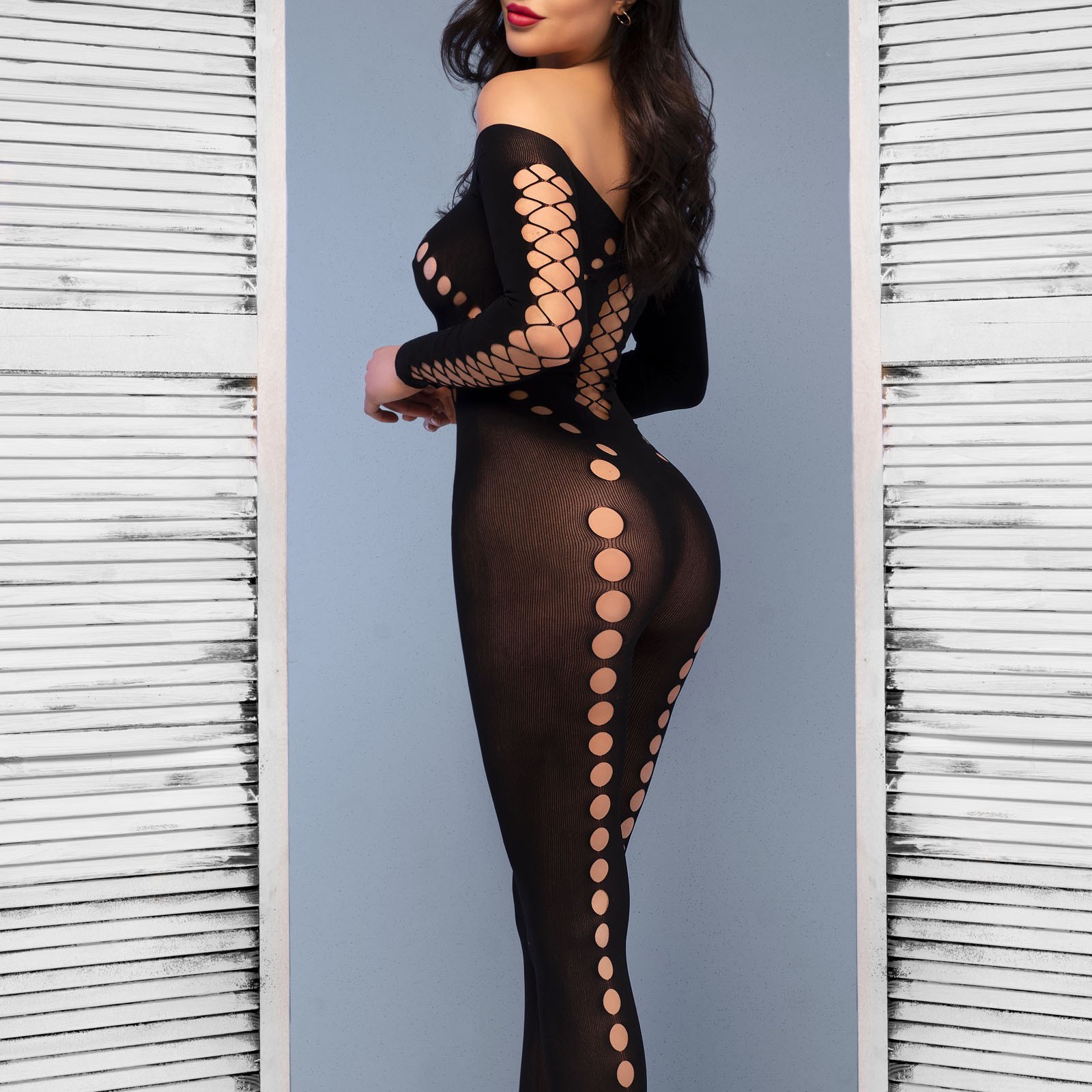 CHILIROSE CR-4646 BODYSTOCKING BLACK