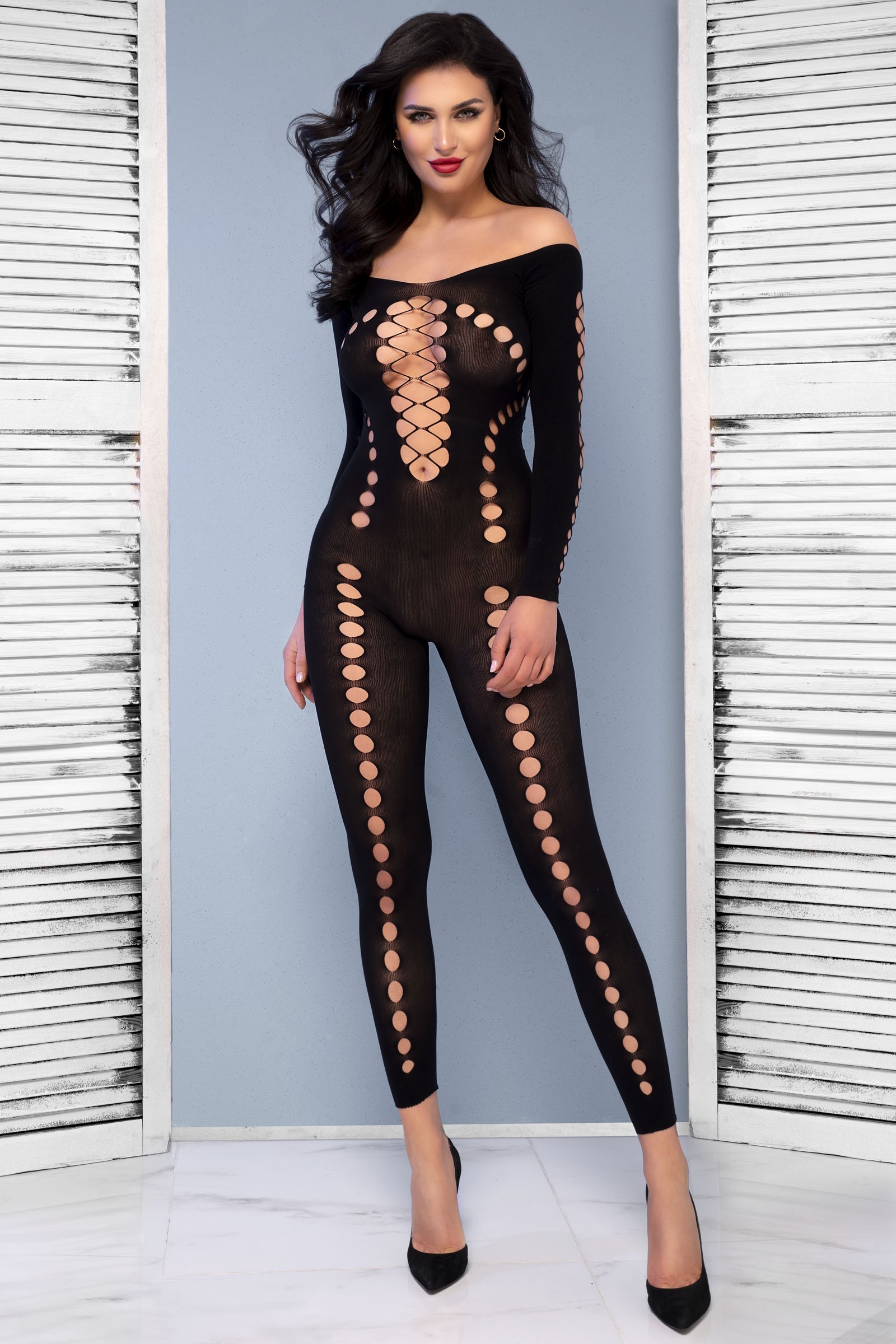 BODYSTOCKING CR-4646 NERO CHILIROSE