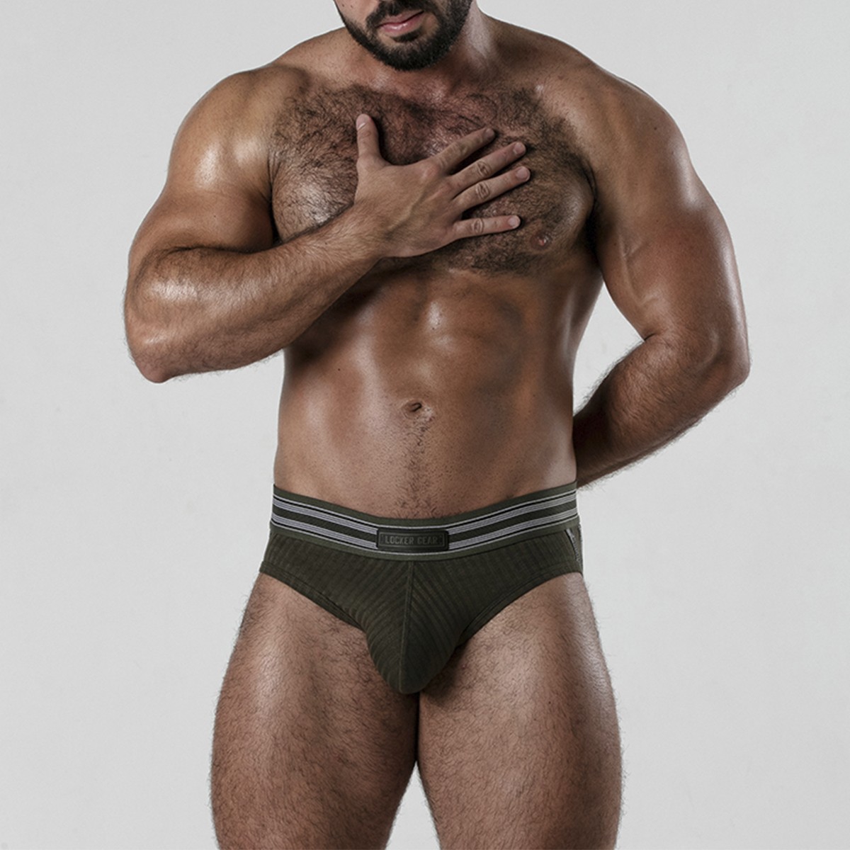 CUECA BACKROOM BOTTOMLESS LOCKER GEAR CAQUI