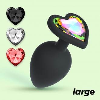 CUORE PLUG ANALE GRANDE CON 4 GIOIELLI INTERCAMBIABILI CRUSHIOUS