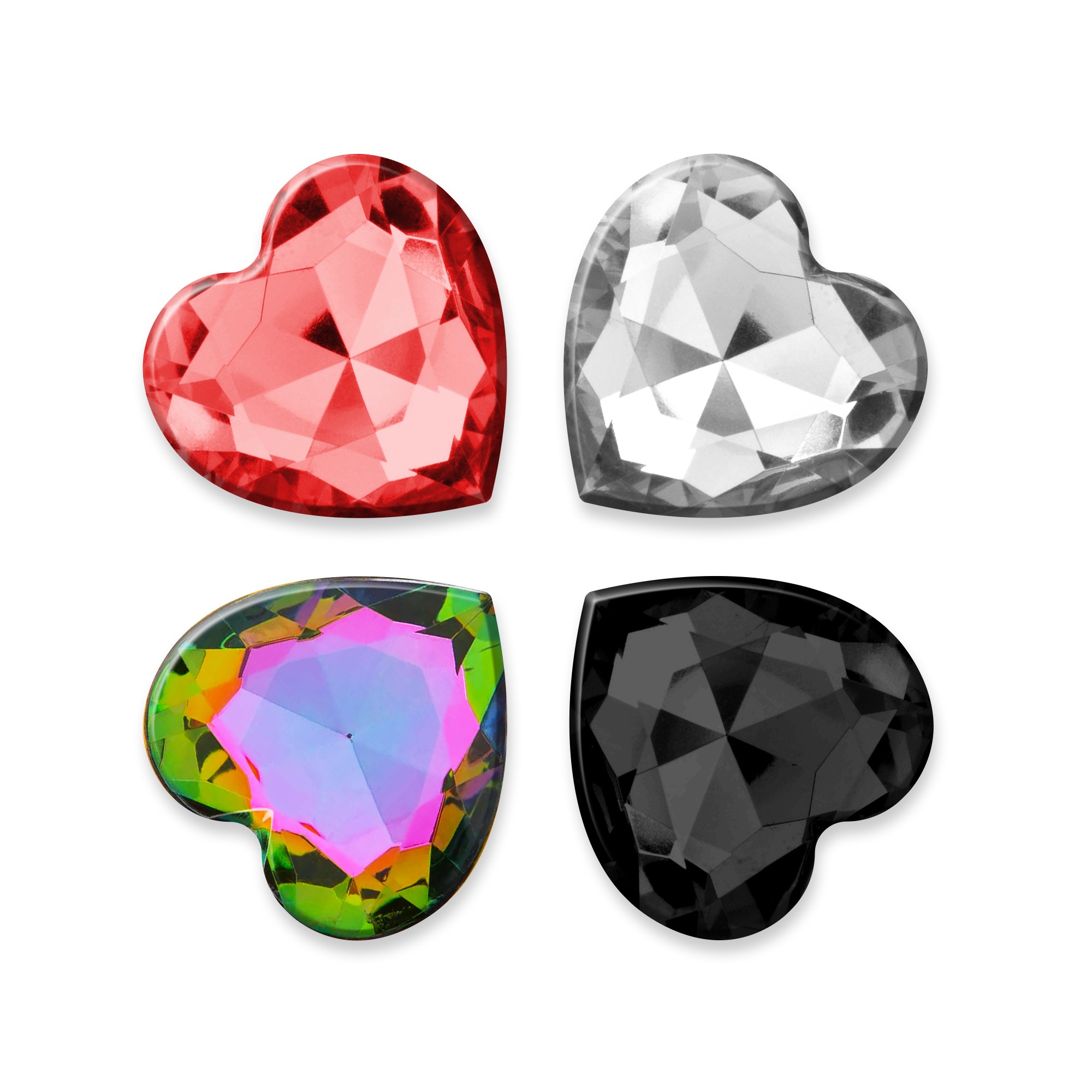 CRUSHIOUS CUORE SMALL ANAL PLUG WITH 4 INTERCHANGEABLE JEWELS