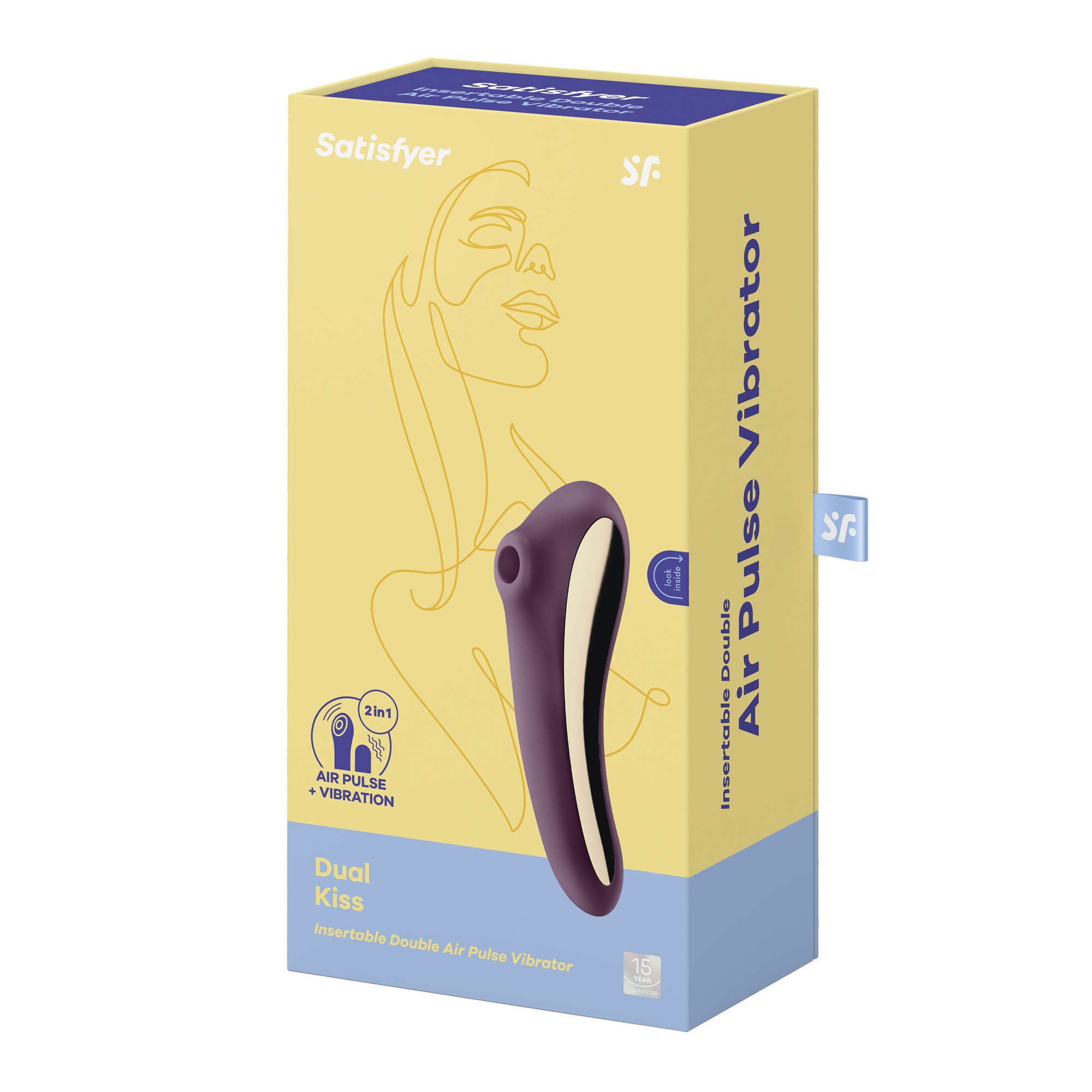 VIBRADOR DUAL KISS SATISFYER BORDEAUX