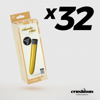 CONFEZIONE DA 32 VIBRATORI CLASSIC VIBE CRUSHIOUS DORATO