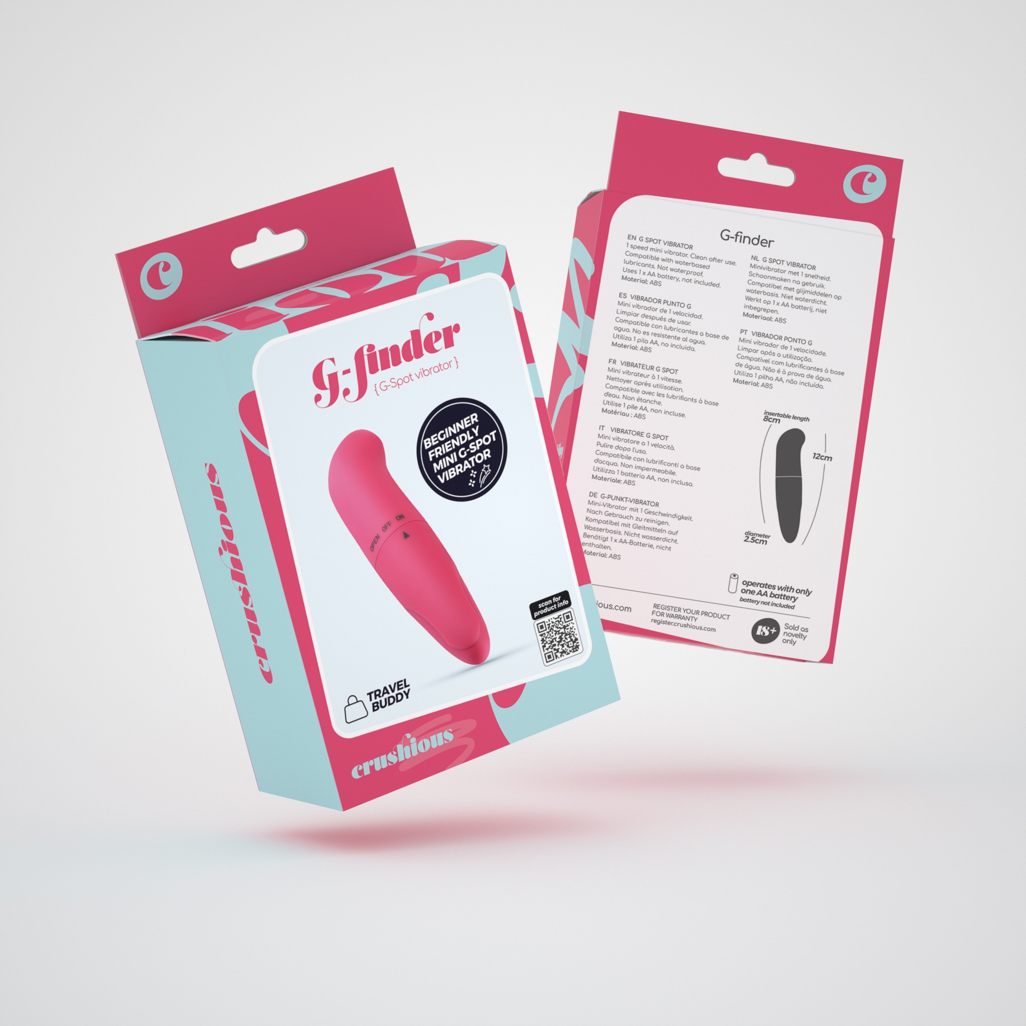 CONFEZIONE DA 30 MASSAGGIATORE MINI G-FINDER ROSA CRUSHIOUS