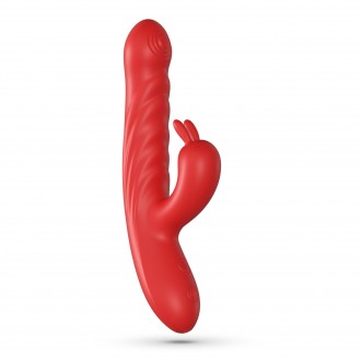 LAPIN VIBRADOR RECARREGÁVEL RABBIT COM IMPULSO VERMELHO CRUSHIOUS