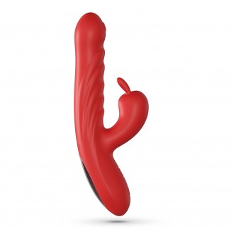 LAPIN VIBRADOR RECARREGÁVEL RABBIT COM IMPULSO VERMELHO CRUSHIOUS