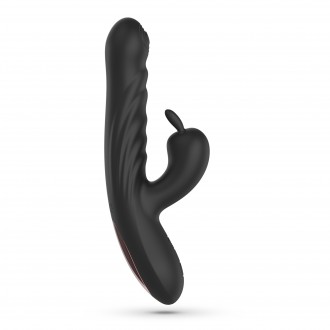 LAPIN VIBRADOR CONEJO RECARGABLE CON EMPUJE NEGRO CRUSHIOUS