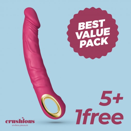 5 + 1 FREE CRUSHIOUS MAGNUS REALISTIC VIBRATOR PINK