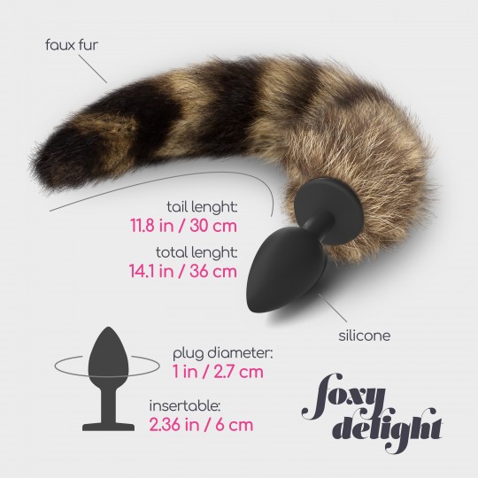 FOXY DELIGHT SILICONE ANAL PLUG WITH TAIL CRUSHIOUS