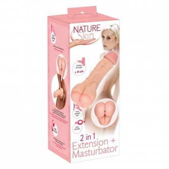 2 IN 1 EXTENSION + MASTURBATOR