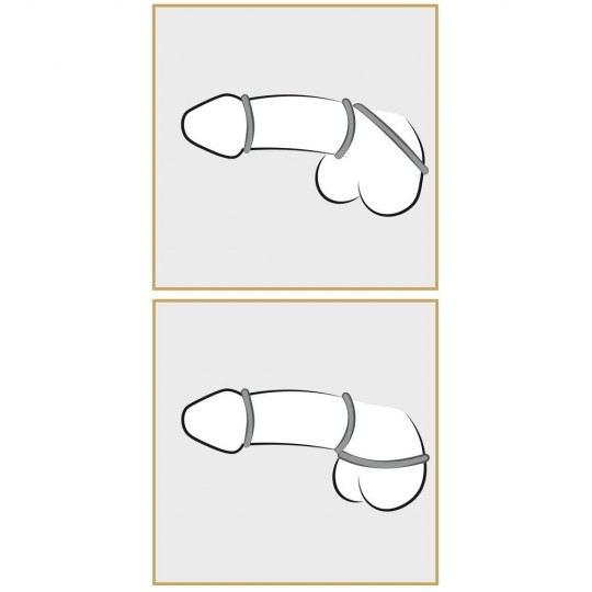 METALLIC SILICONE COCK RING SET