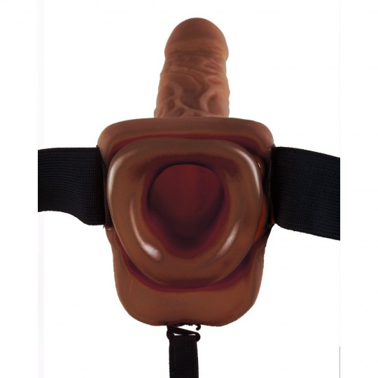 9&quot; HOLLOW STRAP-ON WITH BALLS