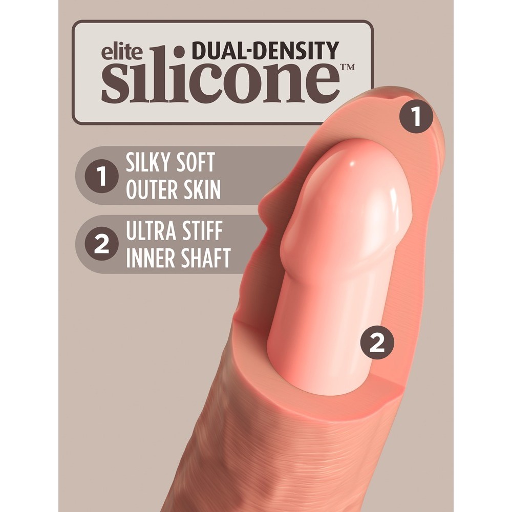 6\&quot; DUAL DENSITY SILICONE COCK