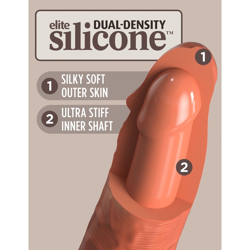 6&quot; DUAL DENSITY SILICONE COCK