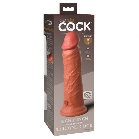 8&quot; DUAL DENSITY SILICONE COCK