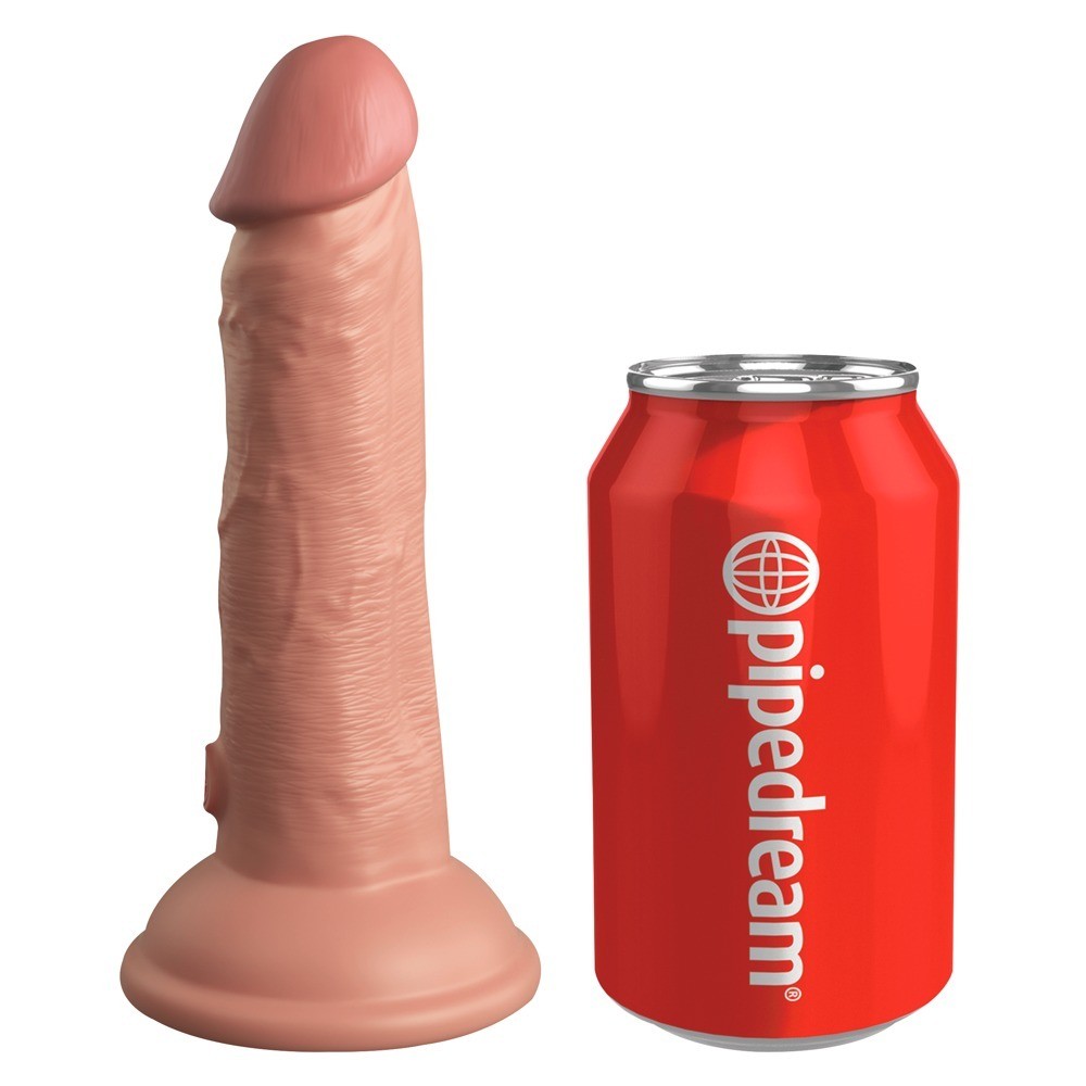 6&quot; VIBRATING + DUAL DENSITY SILICONE COCK