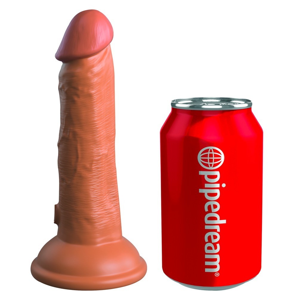 6&quot; VIBRATING + DUAL DENSITY SILICONE COCK