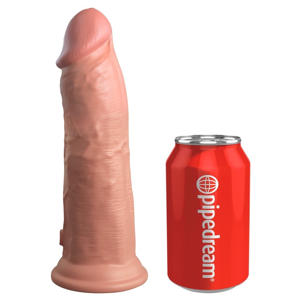 8&quot; VIBRATING + DUAL DENSITY SILICONE COCK