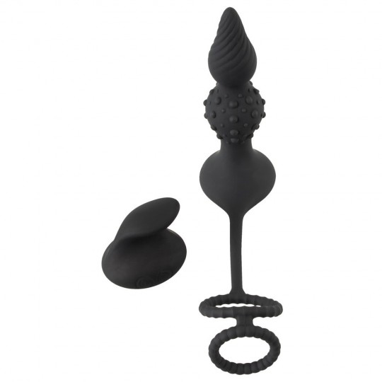 RC BUTT PLUG WITH COCK &amp; BALL RINGS