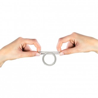 METALLIC SILICONE COCK AND BALL RING