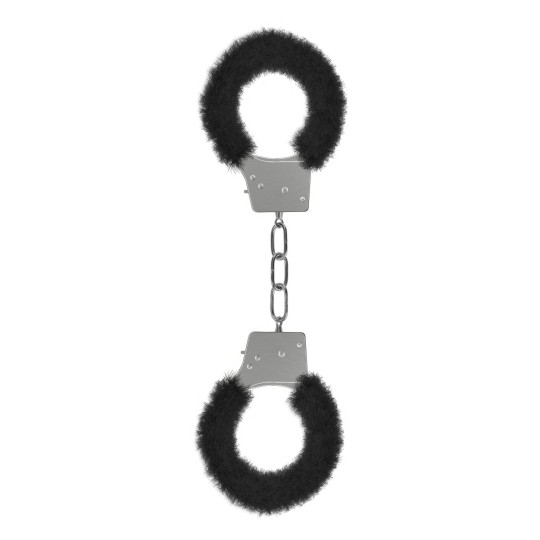 ALGEMAS COM PELUCHE BEGINNER&#039;S FURRY HANDCUFFS PRETAS