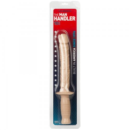 MANHANDLER DILDO WITH HANDLE WHITE