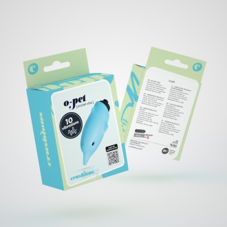 PACK DE 24 O-PET DAUPHIN AVEC BALLE À 10 VIBRATIONS BLEU