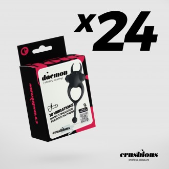 CONFEZIONE DA 24 DAEMON ANELLO VIBRANTE NERO CRUSHIOUS