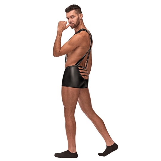 MALE POWER BACK SINGLET BLACK