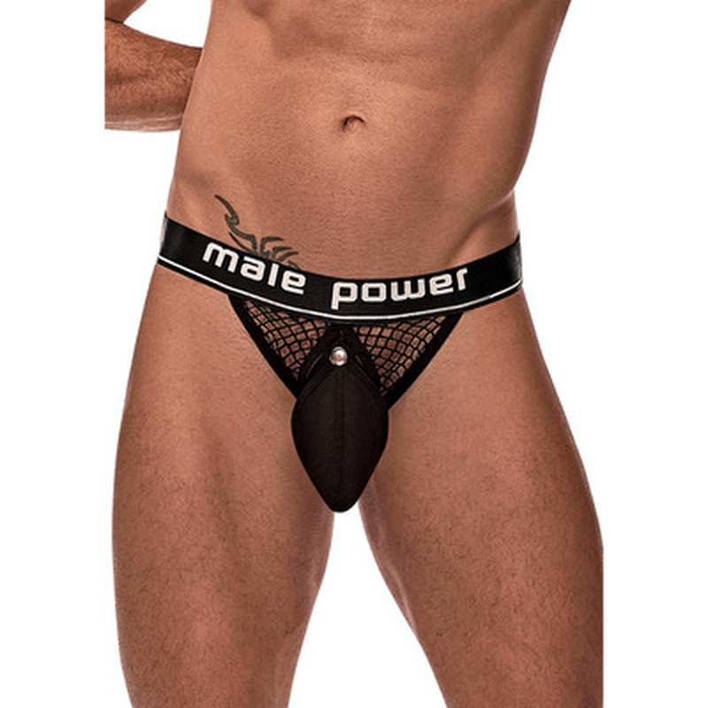 MALE POWER COCK RING JOCK BLACK