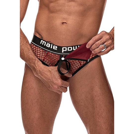 COCK RING THONG - L/XL - BURGUNDY